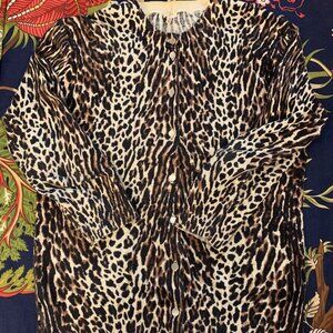 J. Crew Factory leopard print cardigan